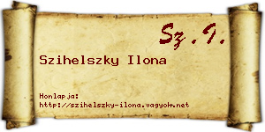 Szihelszky Ilona névjegykártya